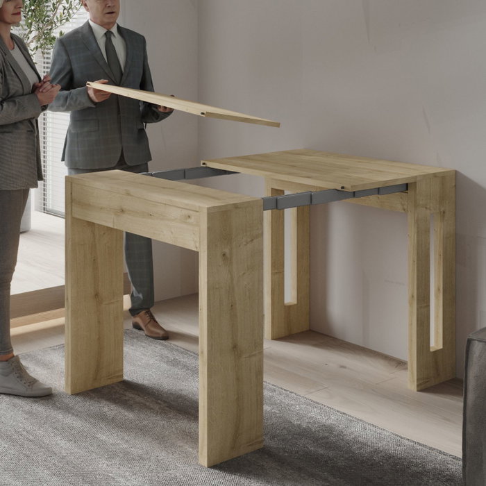Hanah Home Mesa consola extensible Nivo - Sapphire Oak Hanah Home Mesa consola extensible Nivo - Sapphire Oak